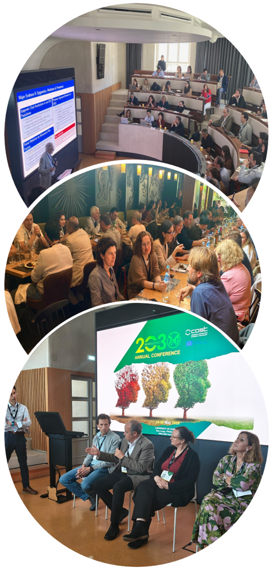 Photo collage from the SENESCENCE2030 Annual Conference and Workshop, University of Coimbra, Portugal